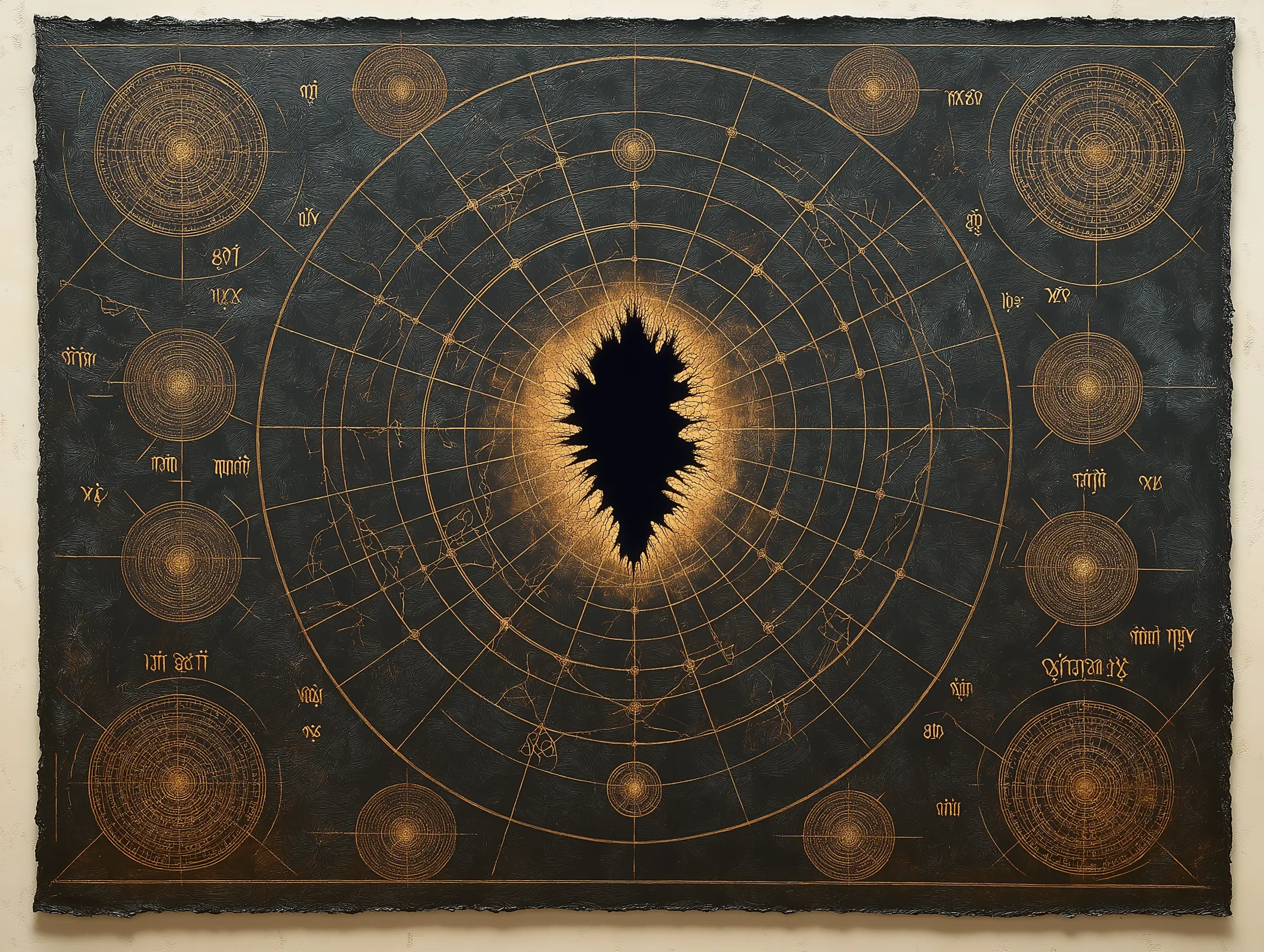 Cosmographic map of the surviving Realms, with notations for Realms referenced in the novel and those already fallen